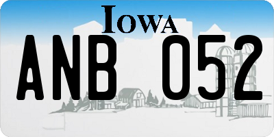 IA license plate ANB052