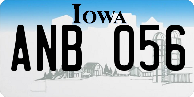 IA license plate ANB056