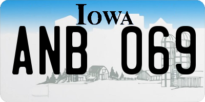 IA license plate ANB069