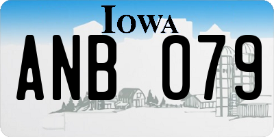 IA license plate ANB079