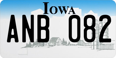 IA license plate ANB082