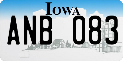 IA license plate ANB083