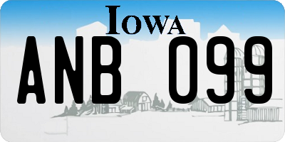 IA license plate ANB099