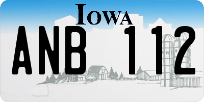 IA license plate ANB112