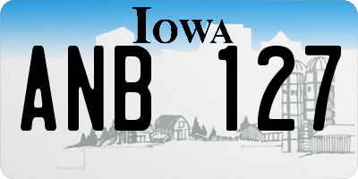 IA license plate ANB127