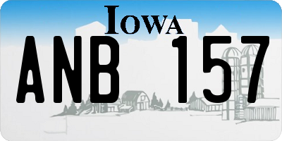 IA license plate ANB157