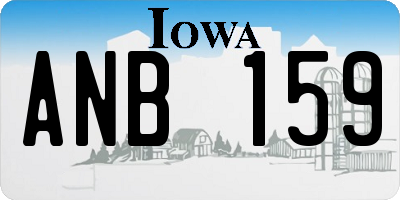 IA license plate ANB159