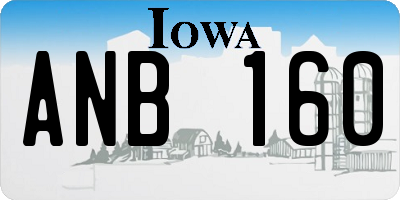 IA license plate ANB160