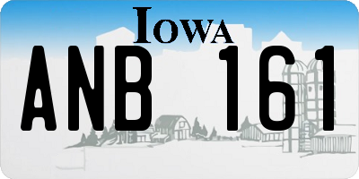 IA license plate ANB161