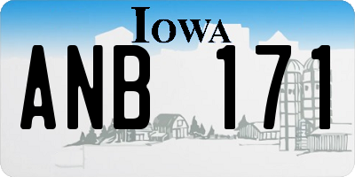 IA license plate ANB171