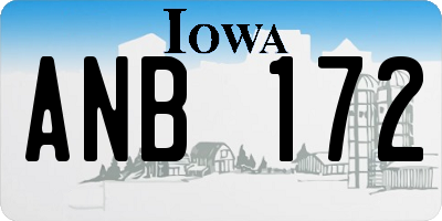 IA license plate ANB172