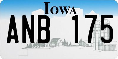 IA license plate ANB175