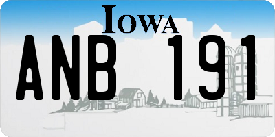 IA license plate ANB191