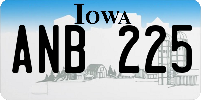 IA license plate ANB225