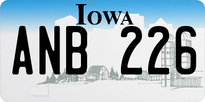 IA license plate ANB226