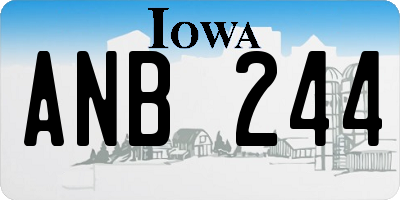 IA license plate ANB244
