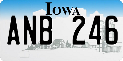 IA license plate ANB246