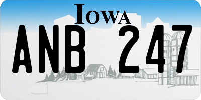 IA license plate ANB247