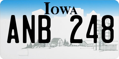 IA license plate ANB248
