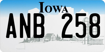 IA license plate ANB258