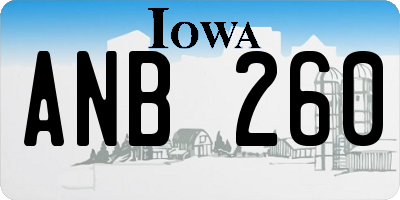 IA license plate ANB260