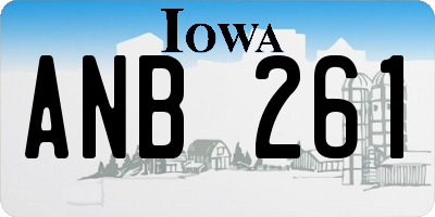 IA license plate ANB261