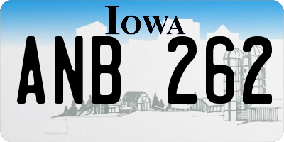 IA license plate ANB262