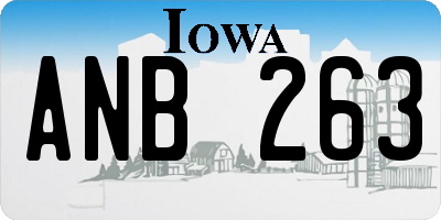 IA license plate ANB263