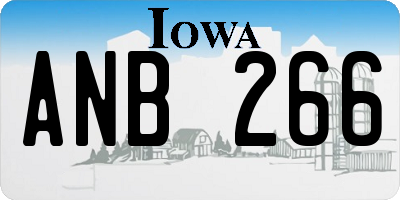 IA license plate ANB266