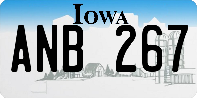 IA license plate ANB267