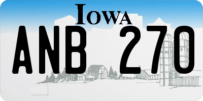 IA license plate ANB270