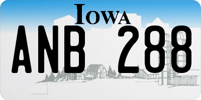 IA license plate ANB288