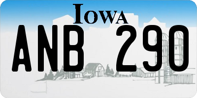 IA license plate ANB290
