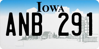 IA license plate ANB291