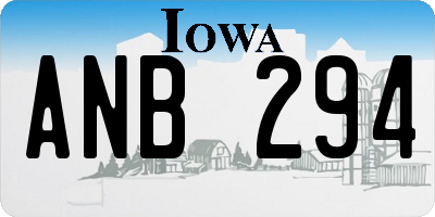 IA license plate ANB294