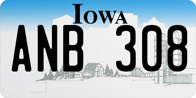 IA license plate ANB308