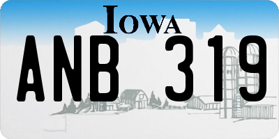 IA license plate ANB319