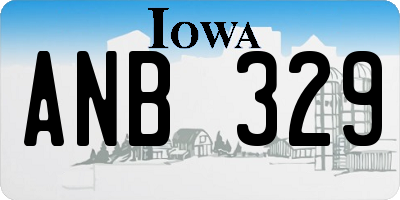 IA license plate ANB329