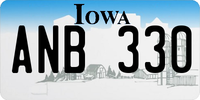 IA license plate ANB330