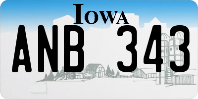 IA license plate ANB343