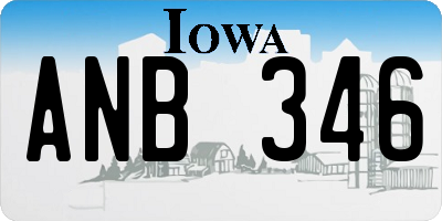 IA license plate ANB346