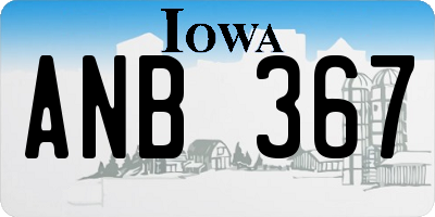 IA license plate ANB367