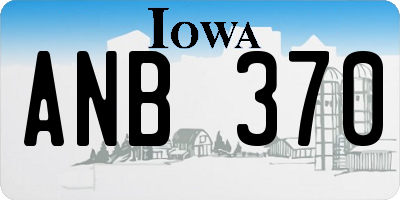 IA license plate ANB370