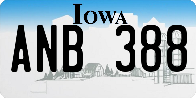 IA license plate ANB388