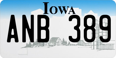 IA license plate ANB389