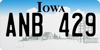 IA license plate ANB429