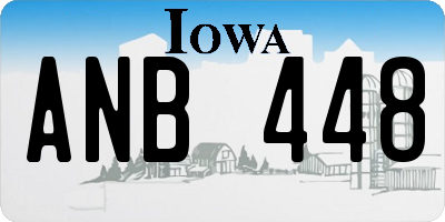 IA license plate ANB448