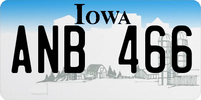 IA license plate ANB466