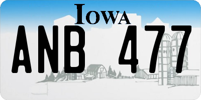 IA license plate ANB477