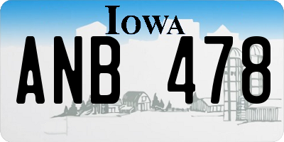 IA license plate ANB478